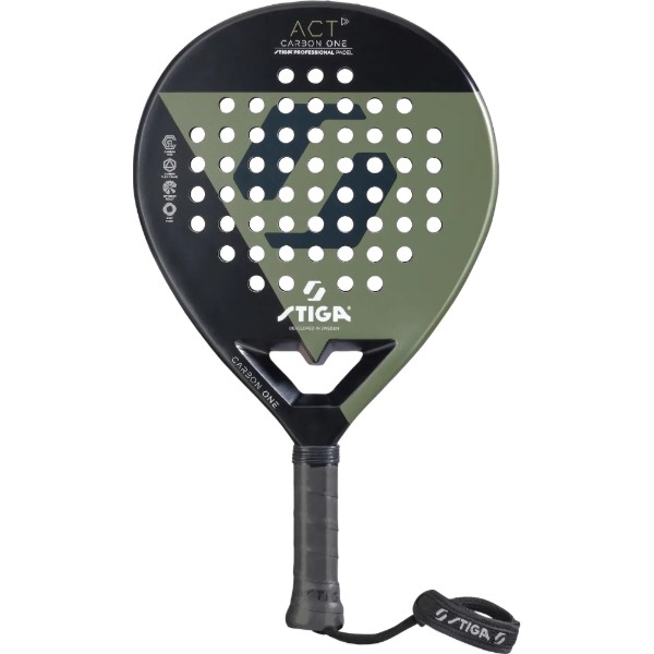 Фото - Ракетка для падел тенниса Stiga Racket ACT Black/Olive Green (2202-0919-01)