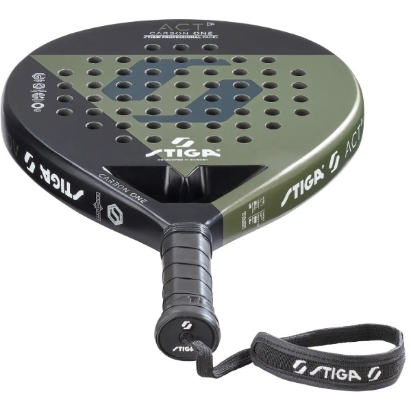 Фото - Ракетка для падел тенниса Stiga Racket ACT Black/Olive Green (2202-0919-01)