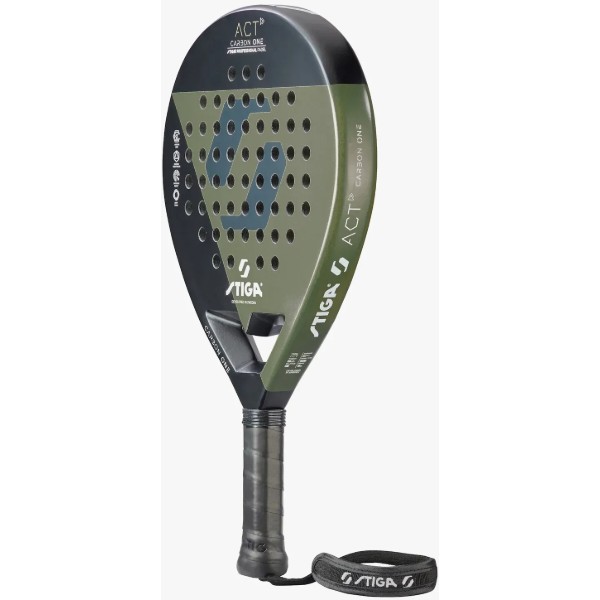 Фото - Ракетка для падел тенниса Stiga Racket ACT Black/Olive Green (2202-0919-01)