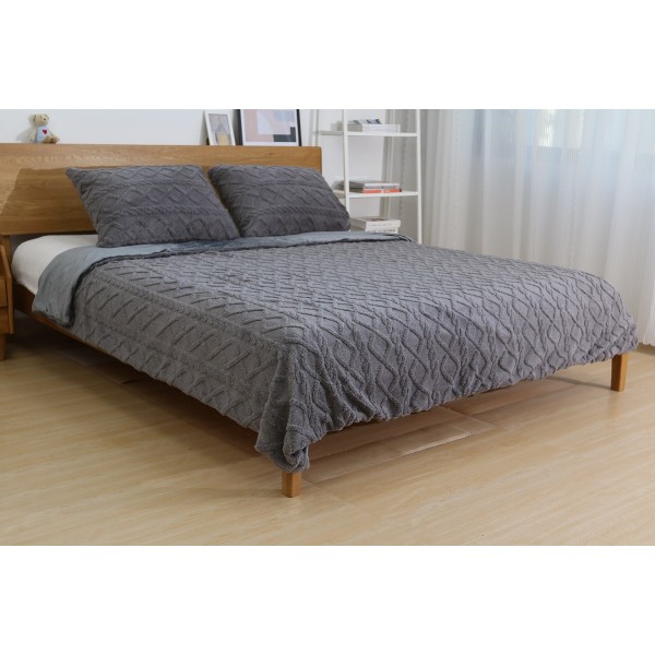 Фото - Набор покрывало + наволочки двуспальный SOHO 200х220 + 50х70 см 2 шт. Romance Gray (Set carpet+ pillow Gray)