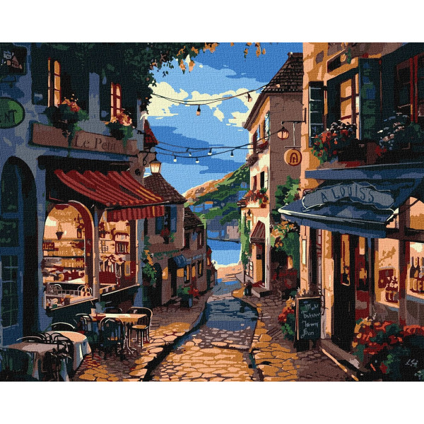 Фото - Картина за номерами Ideyka Французька вуличка 40х50 см (KHO3655)