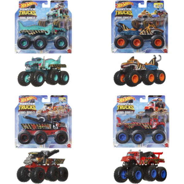 Фото - Далекобійники Hot Wheels Супер-тягач серії Monster Trucks в асортименті (HWN86)