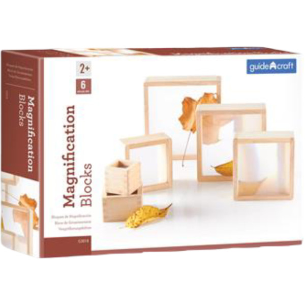 Фото - Набір для дослідження Guidecraft Natural Play Блоки зі збільшувальним склом 6 шт. (G3018)