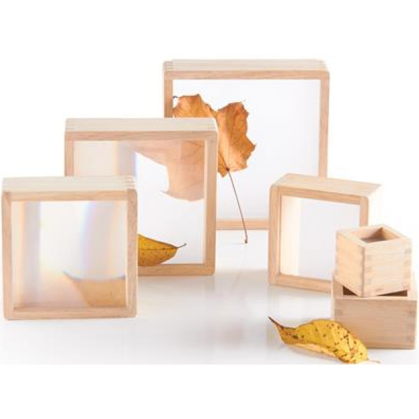 Фото - Набір для дослідження Guidecraft Natural Play Блоки зі збільшувальним склом 6 шт. (G3018)