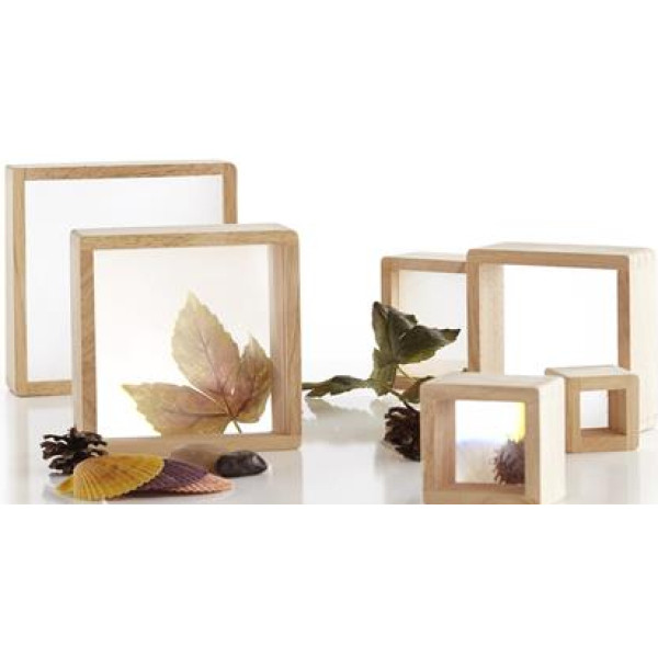 Фото - Набір для дослідження Guidecraft Natural Play Блоки зі збільшувальним склом 6 шт. (G3018)