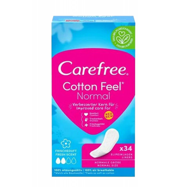 Фото - Прокладки щоденні Carefree М'якість Бавовни та Свіжий аромат 34 шт. (8002110312365)