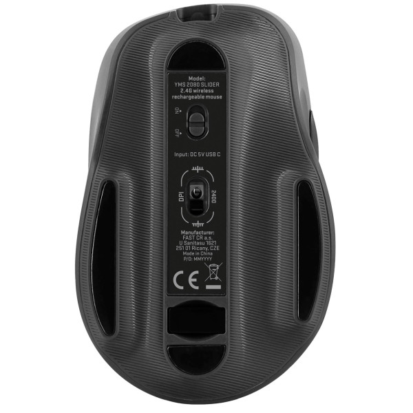 Фото - Миша бездротова YENKEE YMS 2080GY SLIDER Black