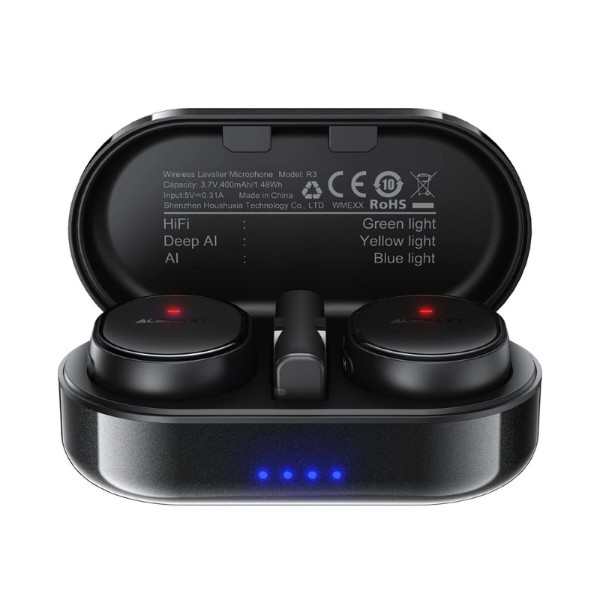 Фото - Микрофонная система AceFast R3 dual-mic (Type-C) Black (6974316285847)