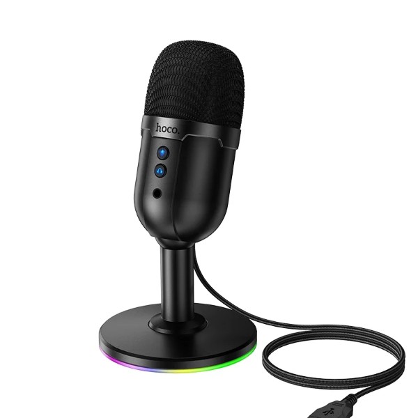 Фото - Микрофон вокальный проводной HOCO L25 Bright (USB-A) Black (6942007673792)