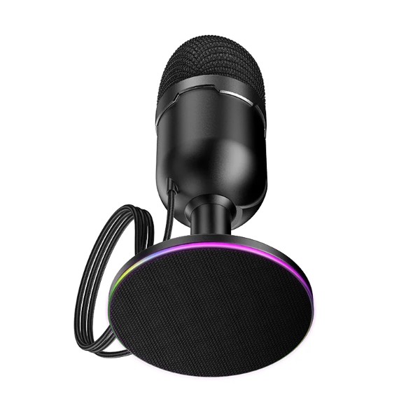 Фото - Микрофон вокальный проводной HOCO L25 Bright (USB-A) Black (6942007673792)