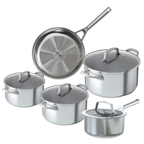 Фото - Набір посуду Ninja ZEROSTICK 5 пр. (C65000DE) Фото - Набір посуду Ninja ZEROSTICK 5 пр. (C65000DE)