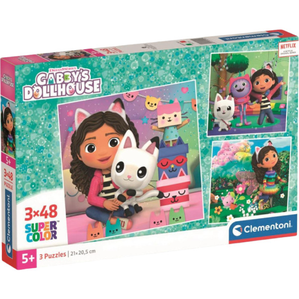 Фото - Пазлы (5-7 лет) Clementoni Gabby`s Dollhouse 3 шт. по 48 эл. (25295)