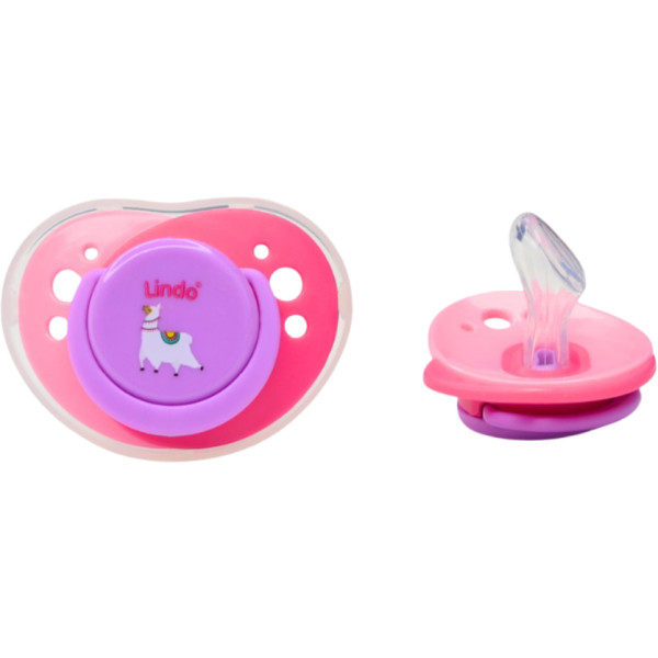 Фото - Ортодонтична пустушка Lindo з прикусом від 12м (А 32/12+ рож) Фото - Ортодонтична пустушка Lindo з прикусом від 12м (А 32/12+ рож)
