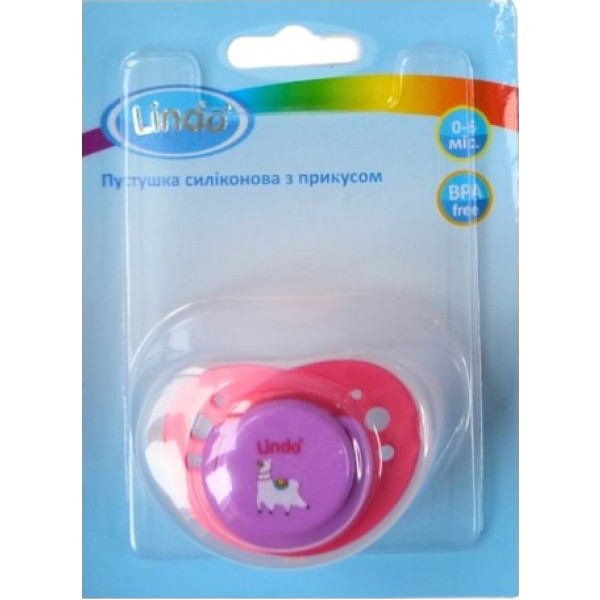 Фото - Ортодонтична пустушка Lindo з прикусом 0-6 м (А 32/0-6 рож)