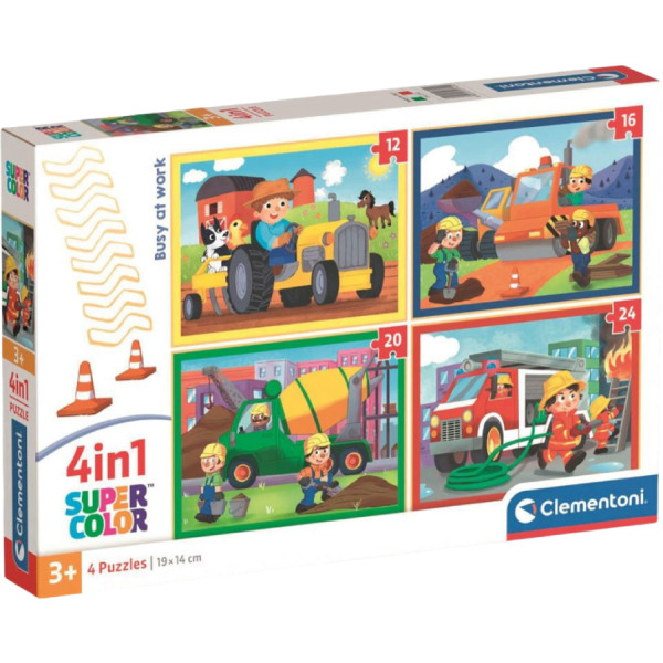 Фото - Пазли (3-4 роки) Clementoni Busy at Work 12,16,20 та 24 ел. (21741) Фото - Пазли (3-4 роки) Clementoni Busy at Work 12,16,20 та 24 ел. (21741)