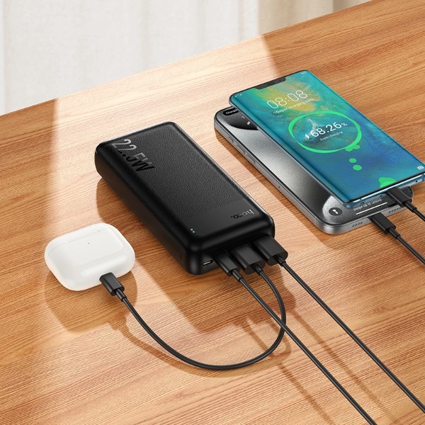 Фото - Батарея мобильная HOCO J159A Essence 22.5W+PD20W 20000mAh Black (6942007673587)