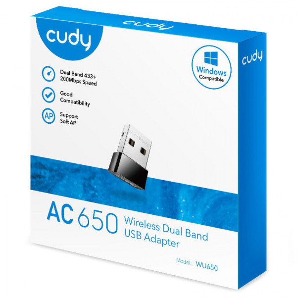 Фото - USB-адаптер мережі WiFi Cudy WU650 (73-00547)