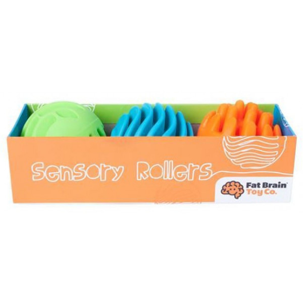 Фото - Погремушка Fat Brain Toys Sensory Rollers Сенсорные шары 3 шт. (F161ML)