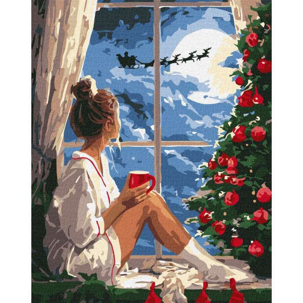 Фото - Картина за номерами Ideyka Різдвяний вечір 40х50 (KHO8696)