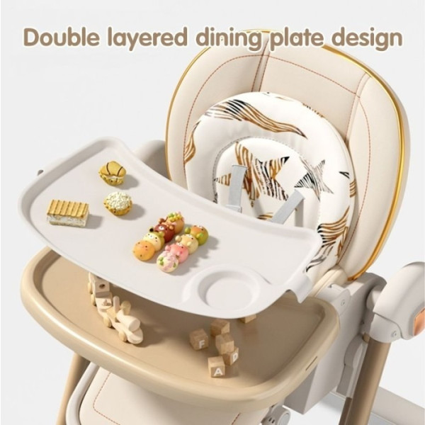 Фото - Стільчик для годування трансформер Kidilo Baby Chair Z901 Beige (11-3)