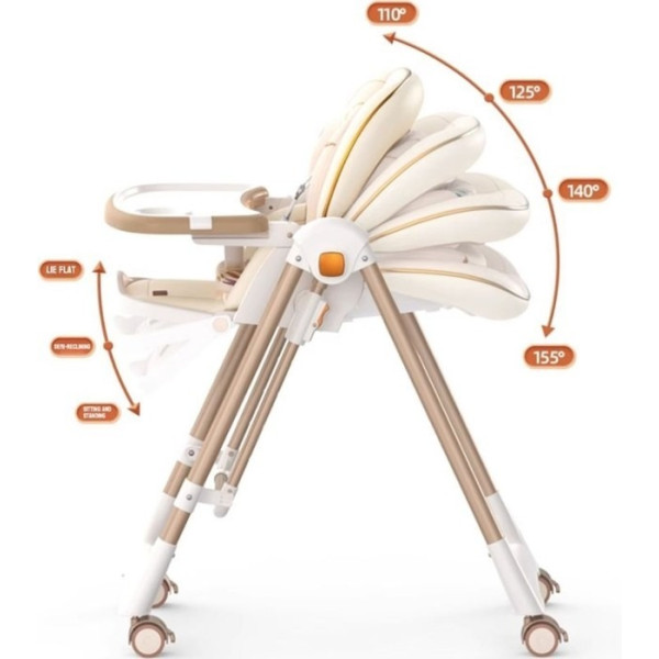 Фото - Стільчик для годування трансформер Kidilo Baby Chair Z901 Beige (11-3)