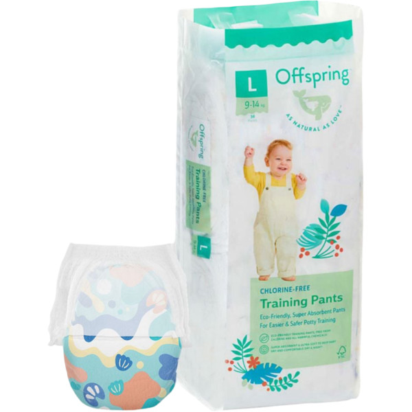 Фото - Одноразові підгузки-трусики Offspring розмір L 9-14 кг, 36 шт. Підводний світ (DP-OI-FAP-L36P-AQT) Фото - Одноразові підгузки-трусики Offspring розмір L 9-14 кг, 36 шт. Підводний світ (DP-OI-FAP-L36P-AQT)
