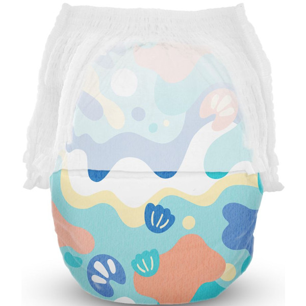 Фото - Одноразові підгузки-трусики Offspring розмір L 9-14 кг, 36 шт. Підводний світ (DP-OI-FAP-L36P-AQT)