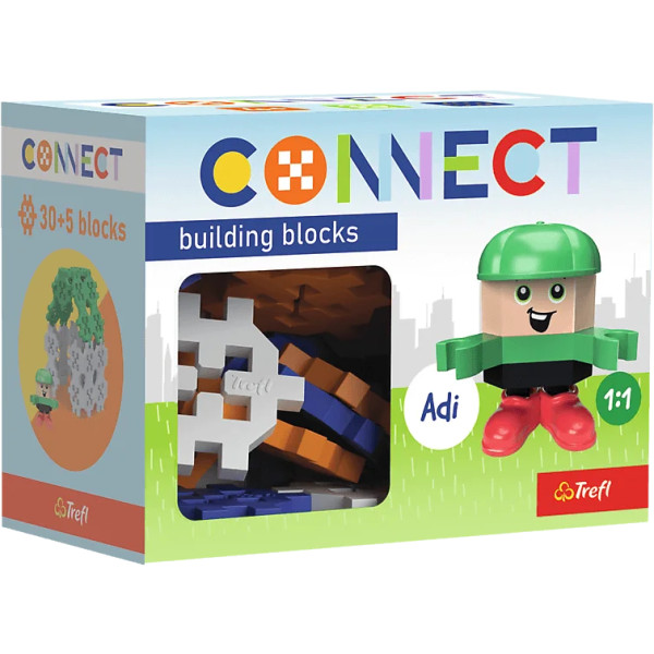 Фото - Пазлы (3-4 года) Trefl Connect 35 деталей с игровой фигуркой Adi (5900511619812)