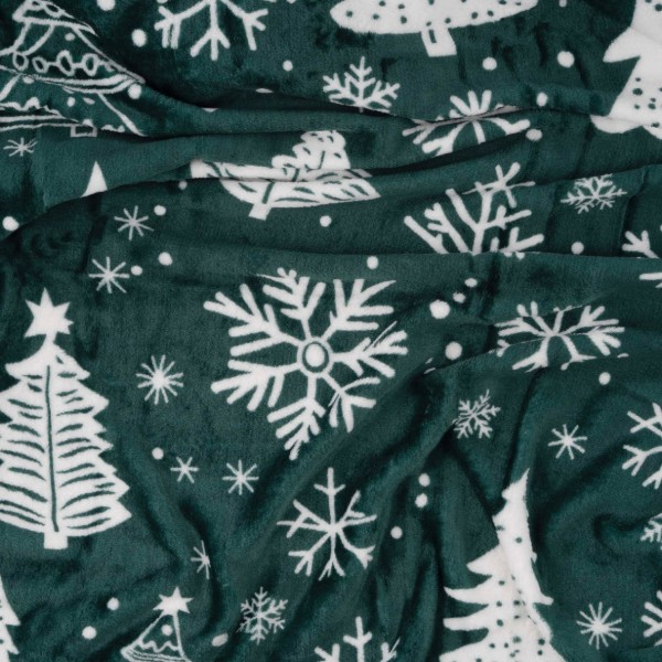 Фото - Плед двоспальний ARDESTO Christmas Flannel 160х200 см ялинки (ART0128PB)