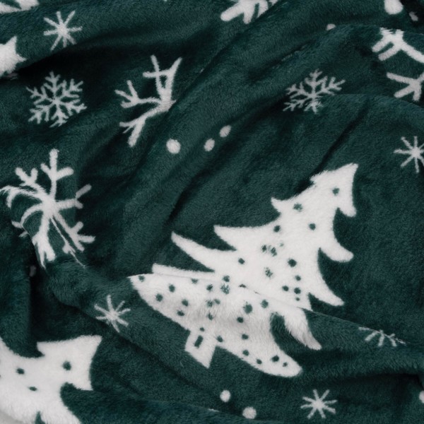 Фото - Плед двоспальний ARDESTO Christmas Flannel 160х200 см ялинки (ART0128PB)