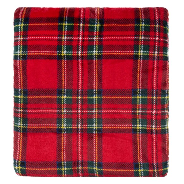 Фото - Плед двуспальный ARDESTO Christmas Flannel 160х200 см ячейка красная (ART0133PB)