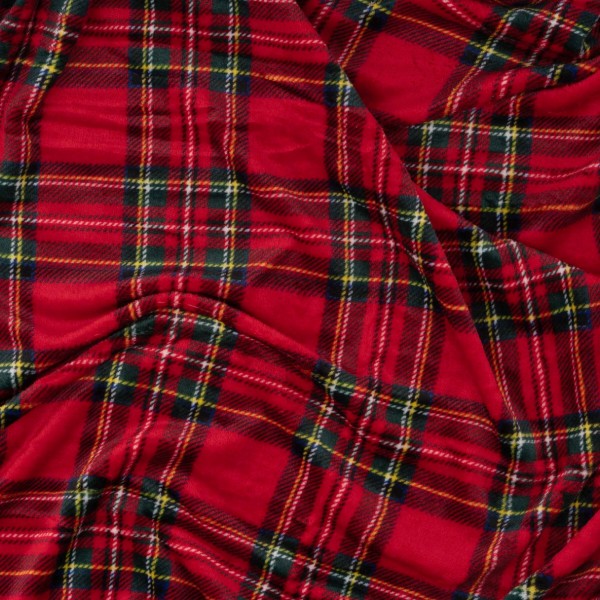 Фото - Плед двуспальный ARDESTO Christmas Flannel 160х200 см ячейка красная (ART0133PB)