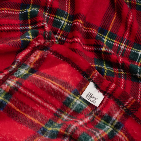 Фото - Плед двуспальный ARDESTO Christmas Flannel 160х200 см ячейка красная (ART0133PB)