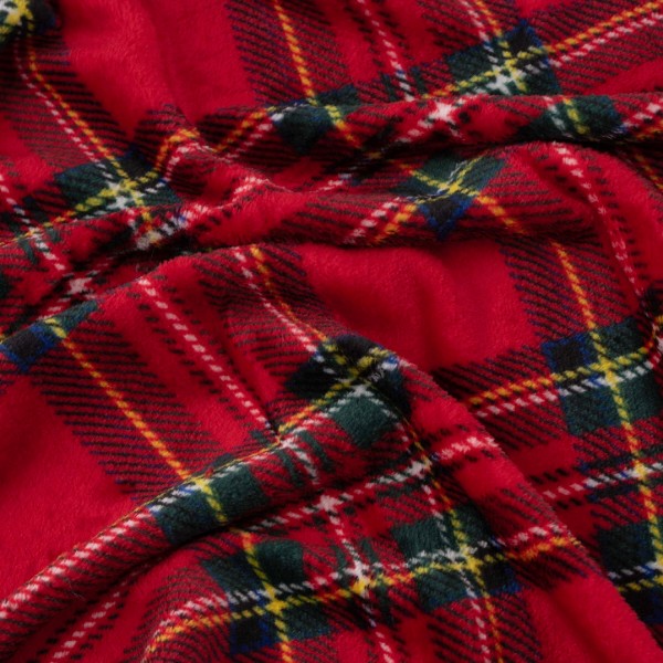 Фото - Плед двуспальный ARDESTO Christmas Flannel 160х200 см ячейка красная (ART0133PB)