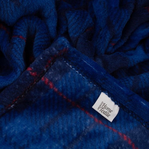 Фото - Плед двуспальный ARDESTO Flannel 160х200 см ячейка, синий (ART0134PB)