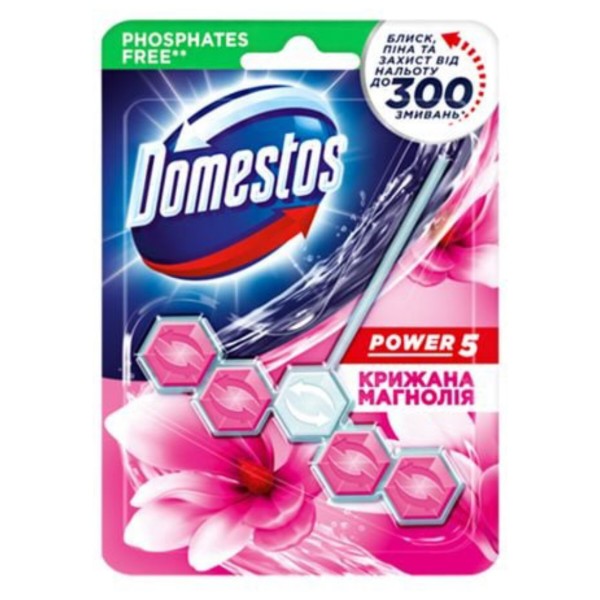 Фото - Туалетний блок Domestos Льодяна Магнолія, 55 гр