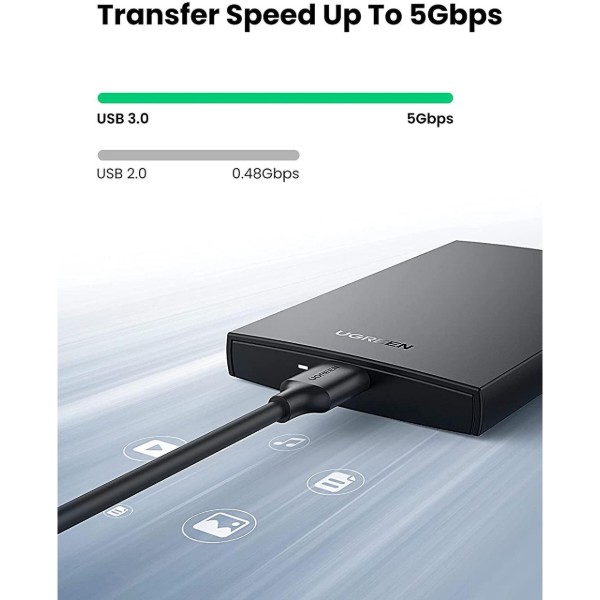 Фото - Зовнішня кишеня UGREEN CM237 USB 3.0 2.5Inch Hard Drive Box Black (60353)