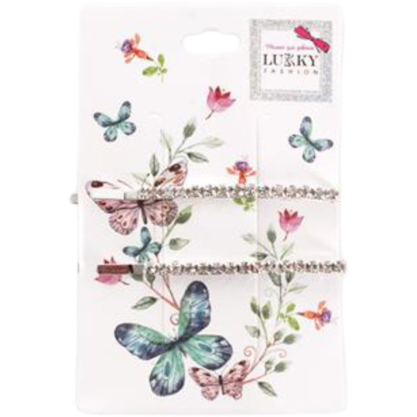 Фото - Набір для волосся Lukky Набір заколок з камінням 2 шт. (T18469) Фото - Набір для волосся Lukky Набір заколок з камінням 2 шт. (T18469)