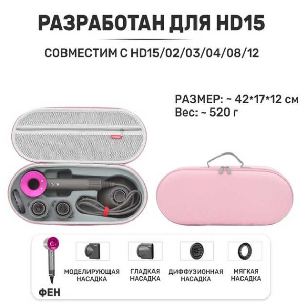 Фото - Сумка для зберігання фена MAXPRO DY19 Pink