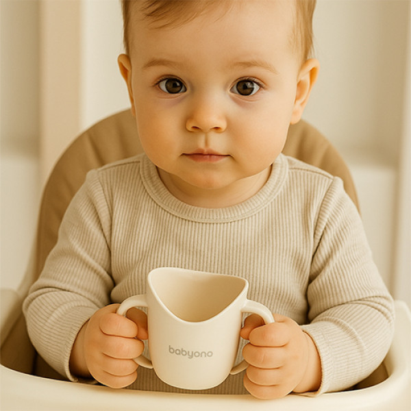 Фото - Чашка BabyOno з ручками 120 мл Бежевий (1463/09)
