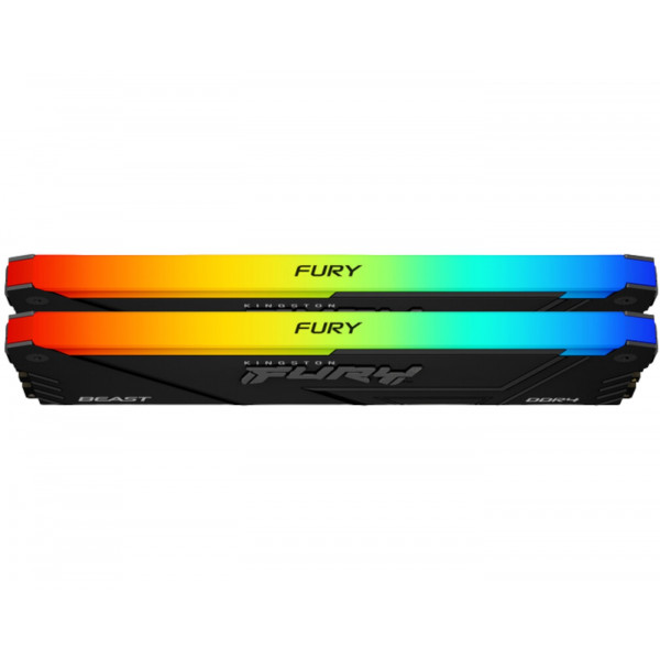 Фото - Память DDR Kingston Fury Beast RGB Black XMP DDR4-3600 16GB (2x8GB) CL17-21-21 1.35V (KF436C17BB2AK2/16)