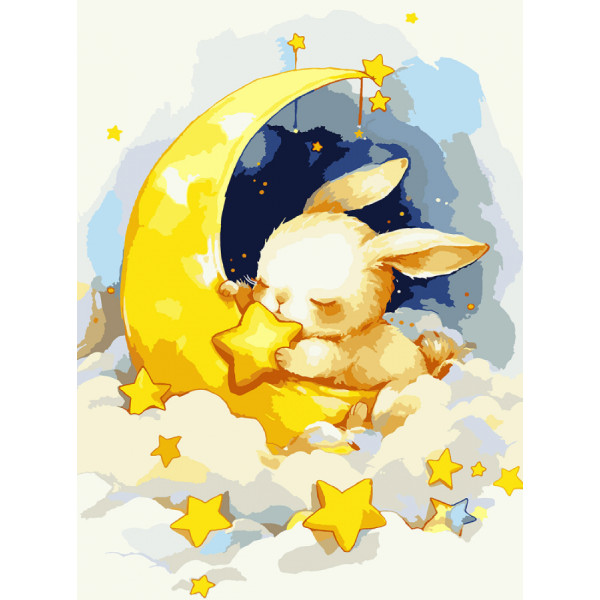 Фото - Картина за номерами Santi Зайченя з зірочкою 30х40 см LED підсвітка (956443) Фото - Картина за номерами Santi Зайченя з зірочкою 30х40 см LED підсвітка (956443)