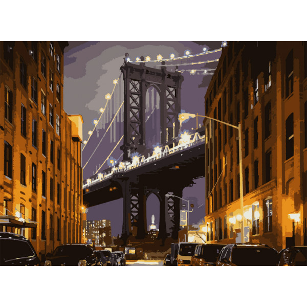 Фото - Картина за номерами Santi Брукленський міст 30х40 см LED підсвітка (956445) Фото - Картина за номерами Santi Брукленський міст 30х40 см LED підсвітка (956445)