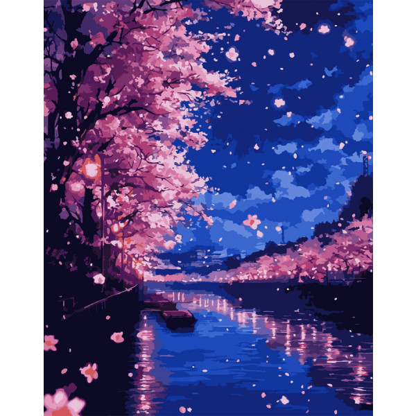 Фото - Картина за номерами Santi Цвітіння сакури 40х50 см LED підсвітка (956644) Фото - Картина за номерами Santi Цвітіння сакури 40х50 см LED підсвітка (956644)