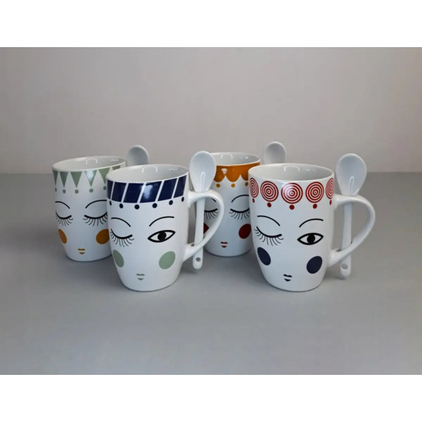 Фото - Чашка Vittora Грайливі оченята 350 мл в асортименті (VT-C-97350)