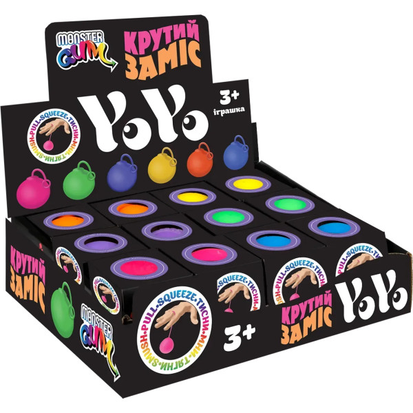 Фото - Стретч-антистрес Monster Gum Крутий заміс Йо-Йо 7 см (T23238)