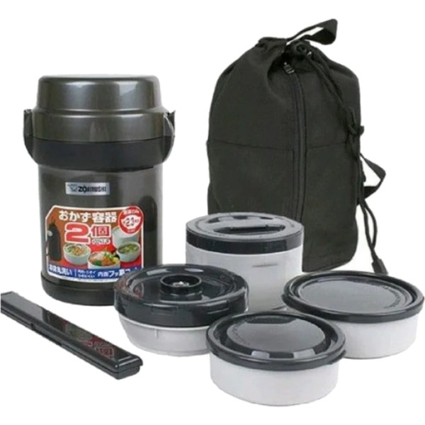 Фото - Набір для ланчу Zojirushi SL-JAF14HG 1.23 л Dark Gray (16.78.00.92) Фото - Набір для ланчу Zojirushi SL-JAF14HG 1.23 л Dark Gray (16.78.00.92)