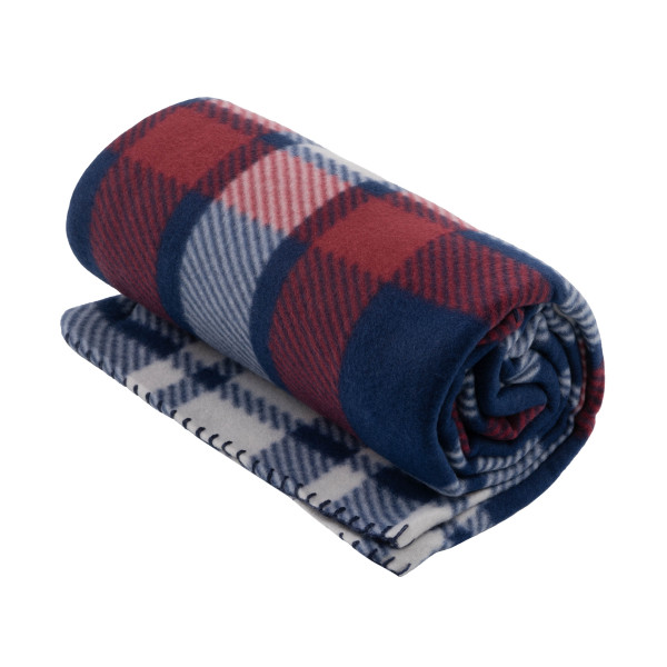 Фото - Плед односпальний ARDESTO Fleece 130x160 см клітинка, синьо-бордовий (ART0719PB)