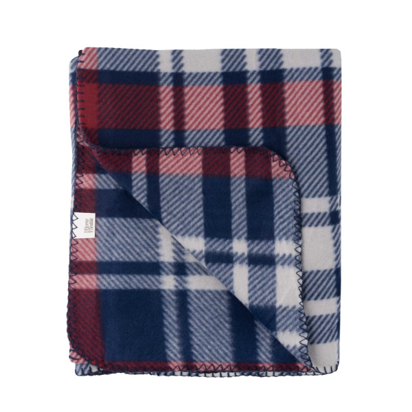 Фото - Плед односпальний ARDESTO Fleece 130x160 см клітинка, синьо-бордовий (ART0719PB)