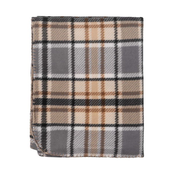 Фото - Плед односпальний Ardesto Fleece 130x160 см клітинка, сірий (ART0721PB)